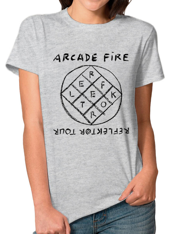 фото Футболка женская design heroes arcade fire - reflektor tour серая 2xl