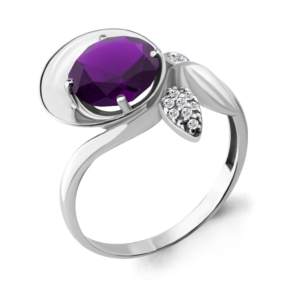 

Кольцо из серебра с аметистом р. , Aquamarine 6901984А_925_р, 6901984А_925_р