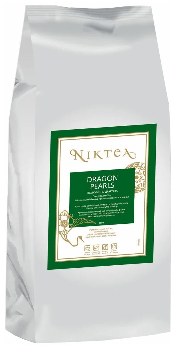 Чай зелёный Niktea Dragon Pearls листовой 250 г 2776₽