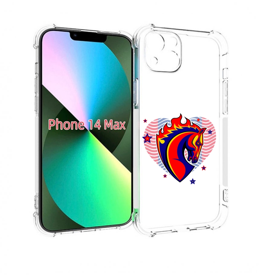 

Чехол MyPads ФК ЦСЛ Лошадь для iPhone 14 Plus (6.7), Прозрачный, Tocco