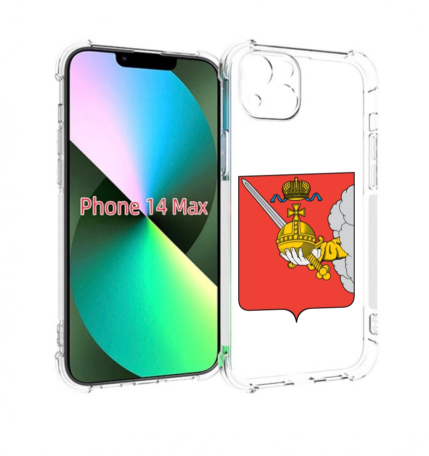 

Чехол MyPads герб-вологодскои-области для iPhone 14 Plus (6.7), Прозрачный, Tocco