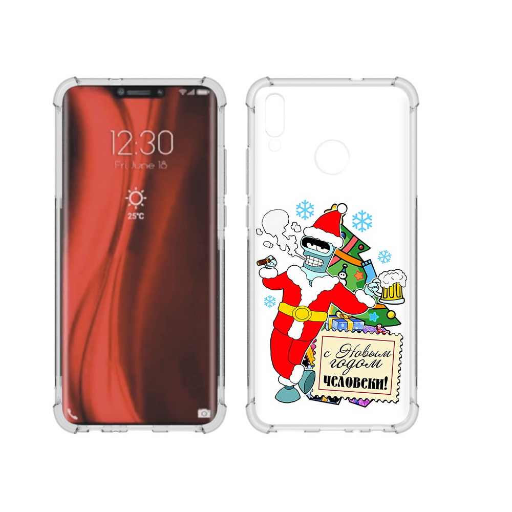 

Чехол MyPads Tocco для Honor 8X С новым годом человеки (PT118984.69.150), Tocco