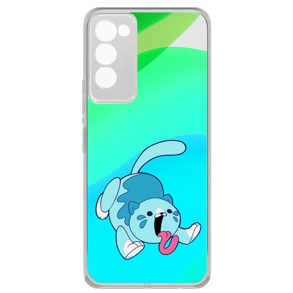 фото Чехол-накладка krutoff clear case хаги ваги - конфетная кошка для tecno camon 18p