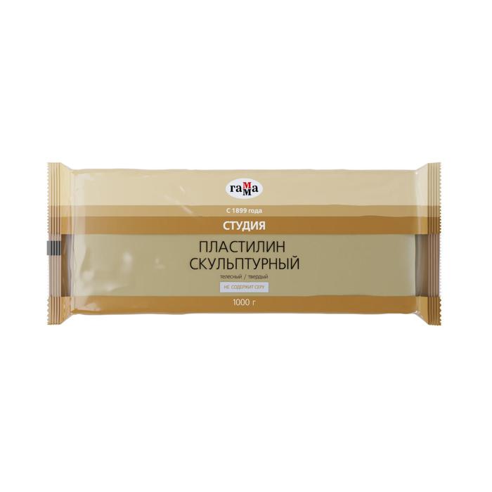 

Пластилин скульптурный телесный, твёрдый, 1000 г, «Гамма», Бежевый