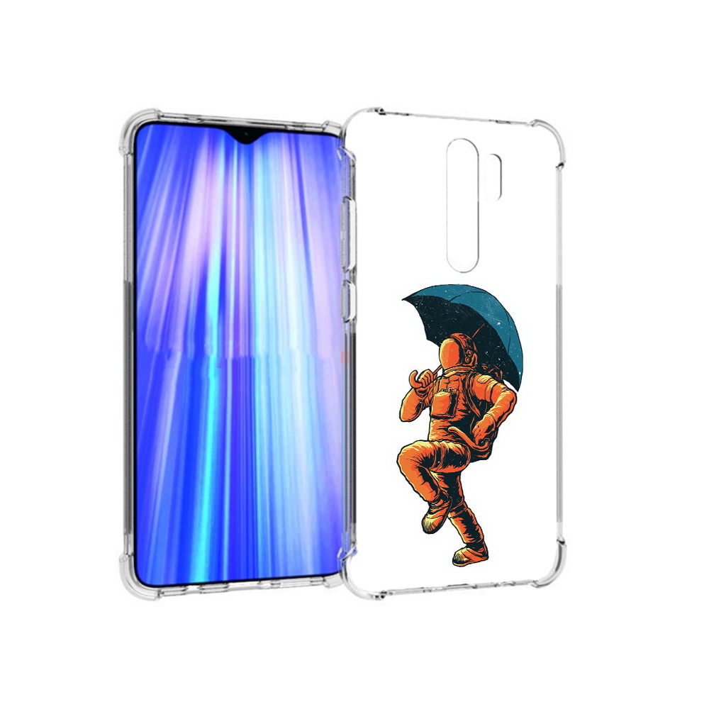 

Чехол MyPads Tocco для Xiaomi Redmi Note 8 Pro шагающий космонавт с зонтом, Прозрачный, Tocco
