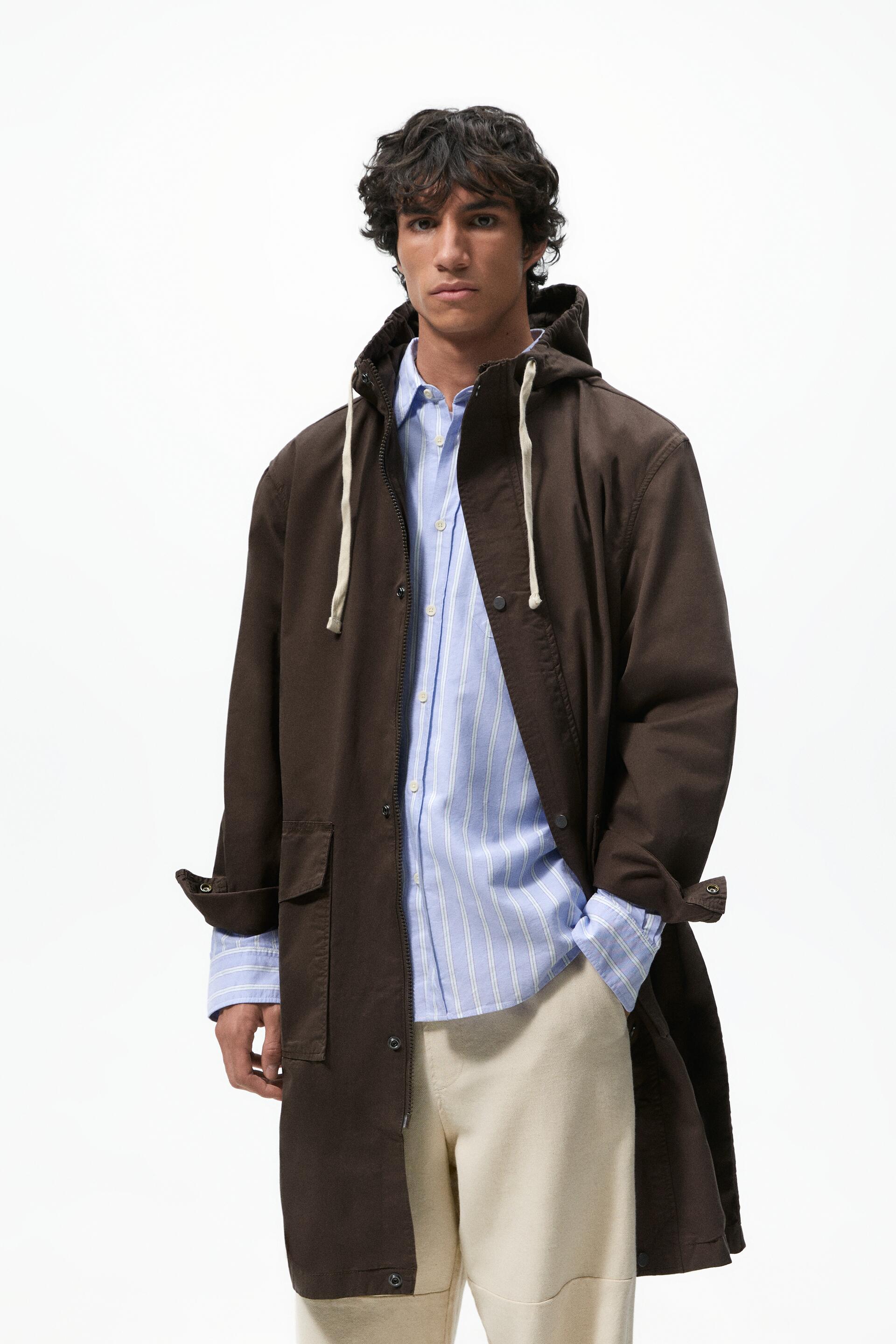 

Плащ мужской ZARA 06917423 коричневый L (доставка из-за рубежа), 06917423