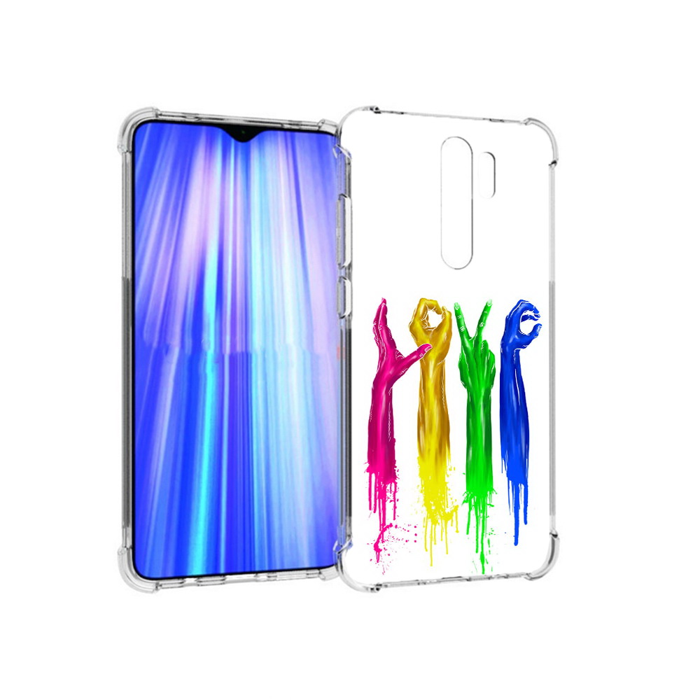 

Чехол MyPads Tocco для Xiaomi Redmi Note 8 Pro яркие руки love (PT135544.276.707), Прозрачный, Tocco