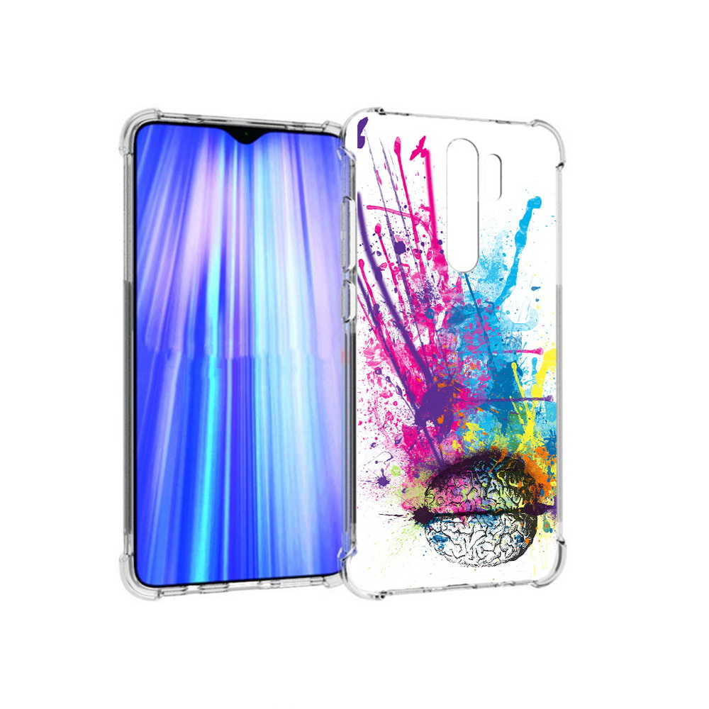 

Чехол MyPads Tocco для Xiaomi Redmi Note 8 Pro яркий красочный мозг (PT135544.276.710), Прозрачный, Tocco