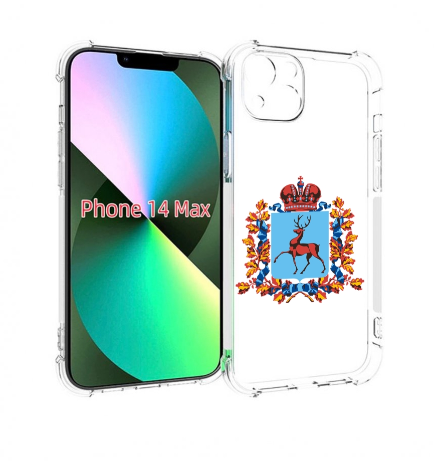 

Чехол MyPads герб-нижегородская-область для iPhone 14 Plus (6.7), Прозрачный, Tocco