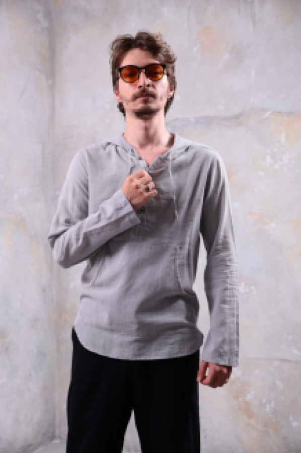 

Рубашка мужская Saman Butik 20695 серая M (доставка из-за рубежа), Серый, 20695