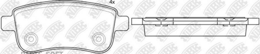

Комплект тормозных колодок NIBK PN0381