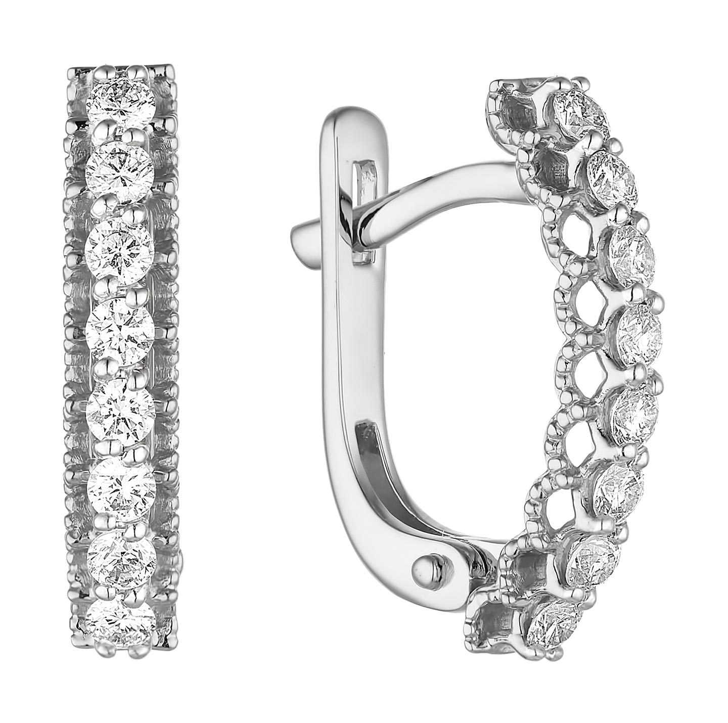 

Серьги из белого золота с бриллиантом АЛЬКОР 23485-200, 23485-200