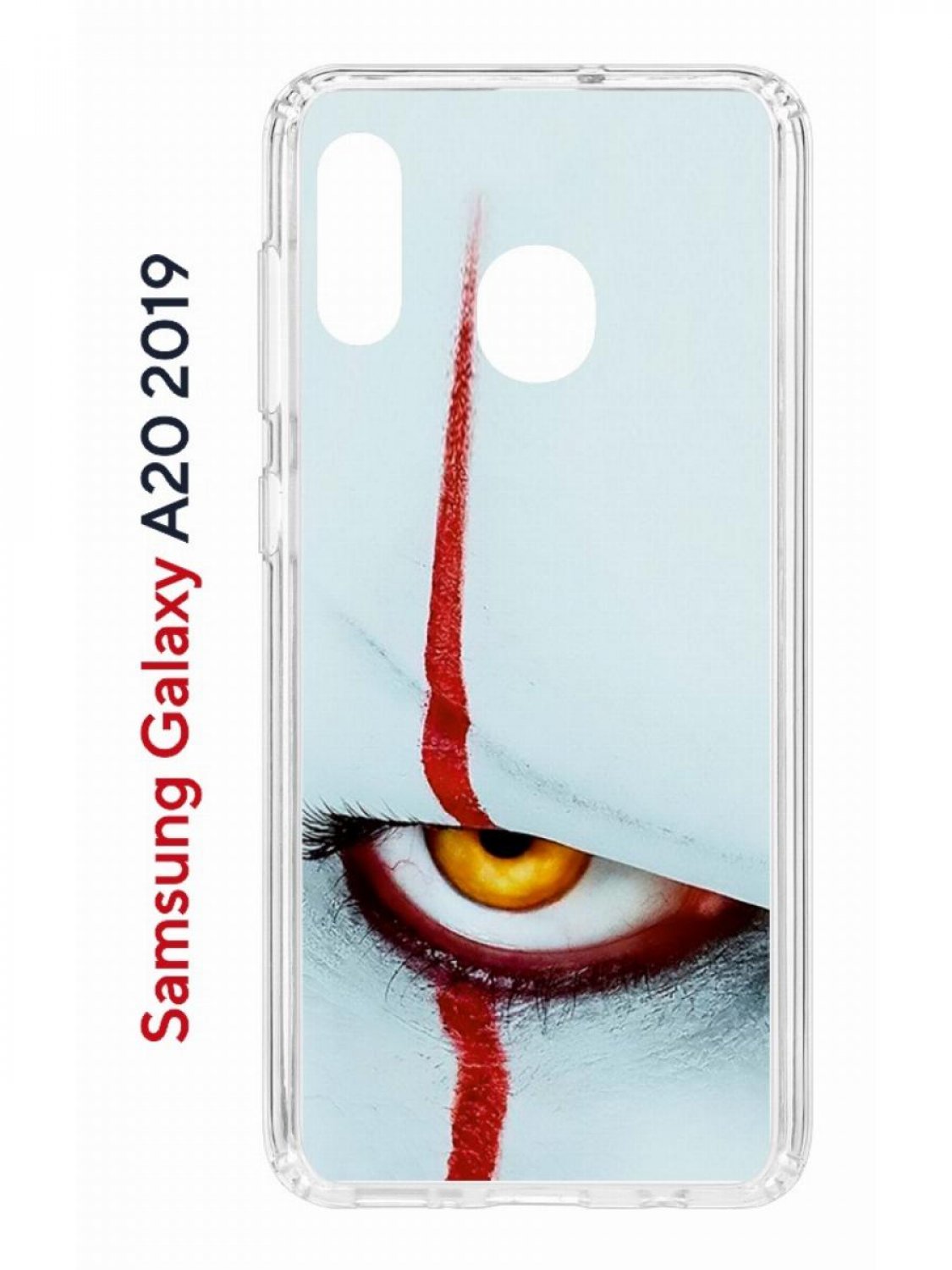 

Чехол на Samsung A20/A30 2019 с принтом Kruche Print Оно, противоударный бампер, Прозрачный;голубой;красный;белый, Самсунг Галакси А20, А30