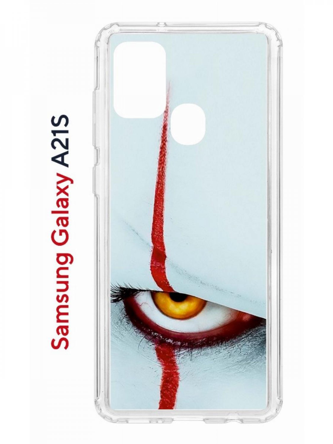 

Чехол на Samsung Galaxy A21S с принтом Kruche Print Оно, противоударный бампер, Прозрачный;голубой;красный;белый, Самсунг Галакси А21с