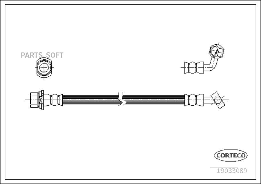 

Шланг тормозной системы Corteco 19033089