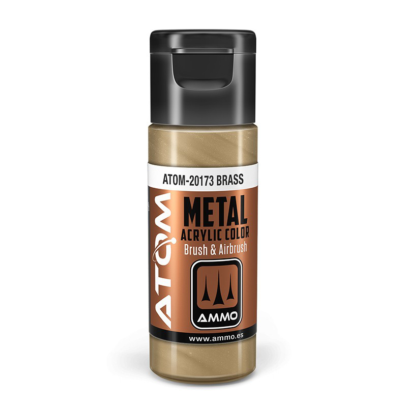 

Акриловая краска Ammo Mig Atom Color Metallic Латунь Brass ATOM20173