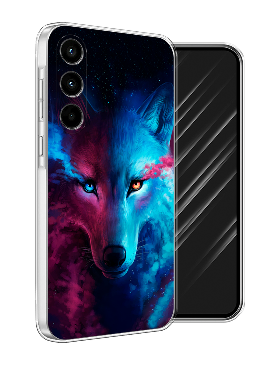 

Чехол Awog на Samsung Galaxy A35 5G "Волшебный волк", Голубой;розовый, 2109350-1