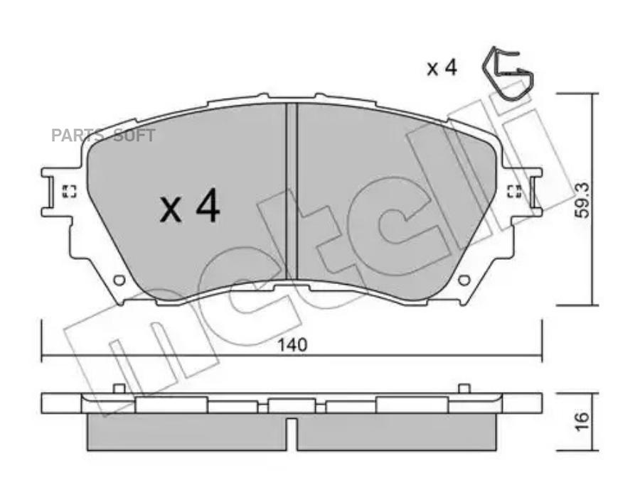 

Тормозные колодки METELLI 2209940
