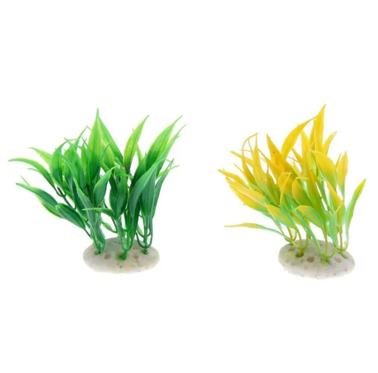 Растение аквариумное Пижон Аква искусственное кустовое, зеленый, 10 см, 2 шт