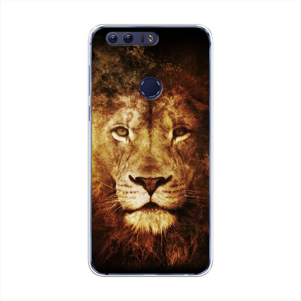 

Чехол на Honor 8 "Лев", Черный;коричневый;желтый, 60950-6