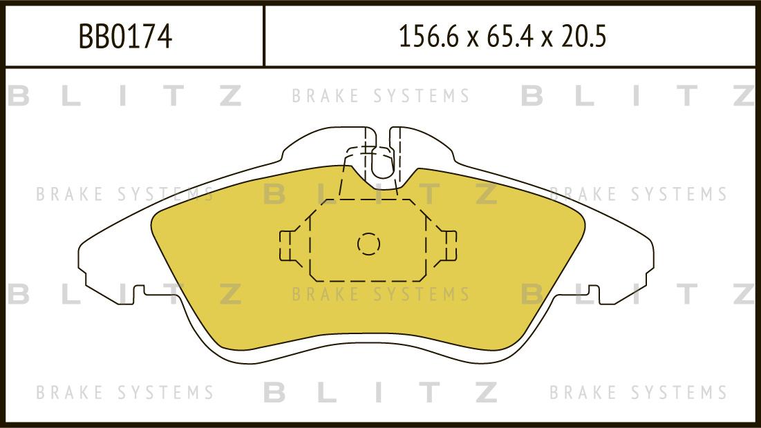 

Тормозные колодки BLITZ дисковые BB0174