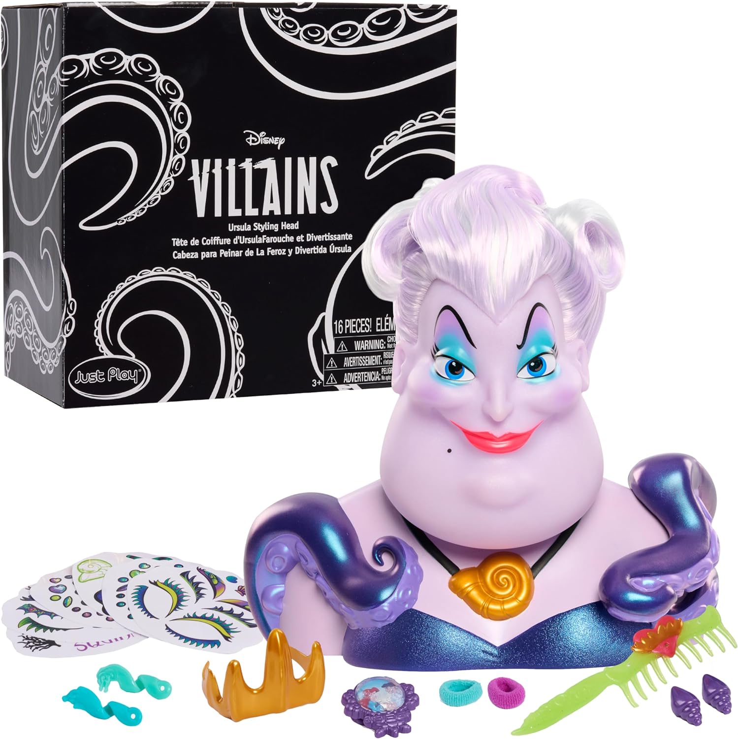 Торс для причесок Урсула Disney Villains с 16 аксессуарами 6880₽