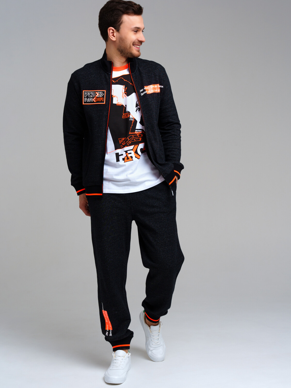 

Спортивные брюки мужские PlayToday 12456055 черные L, Черный, 12456055