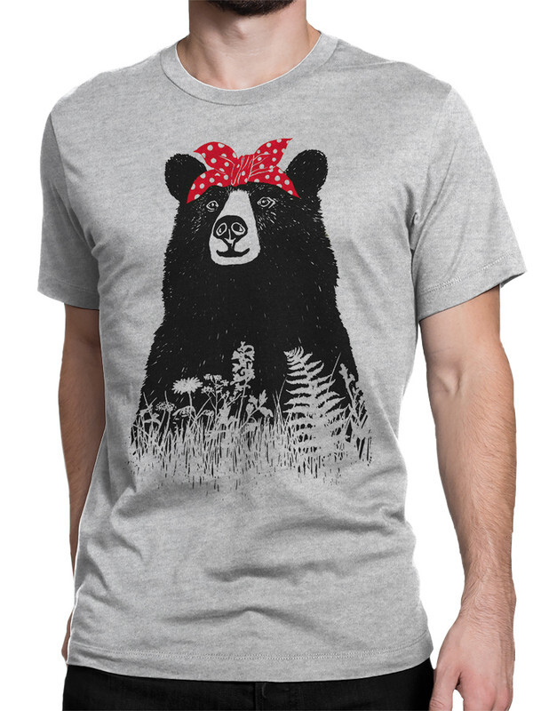 

Футболка мужская Dream Shirts Медведь серая 2XL, Медведь