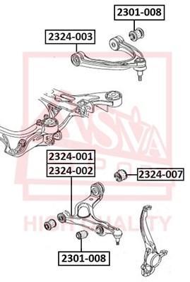 

Сайлентблок ASVA 2301008