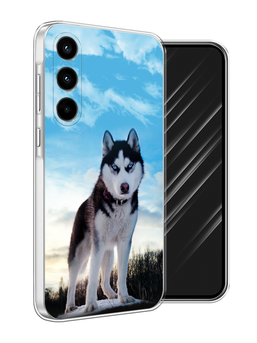 

Чехол Awog на Samsung Galaxy A35 5G "Хаски 3", Белый;черный;голубой, 2109350-1
