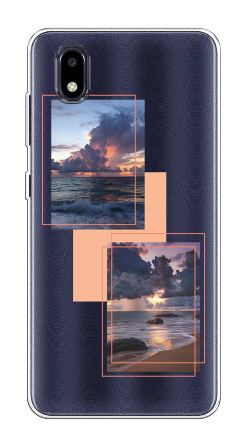 

Чехол на ZTE Blade A3 (2020) "Sky collage", Розовый;прозрачный;синий, 133650-1