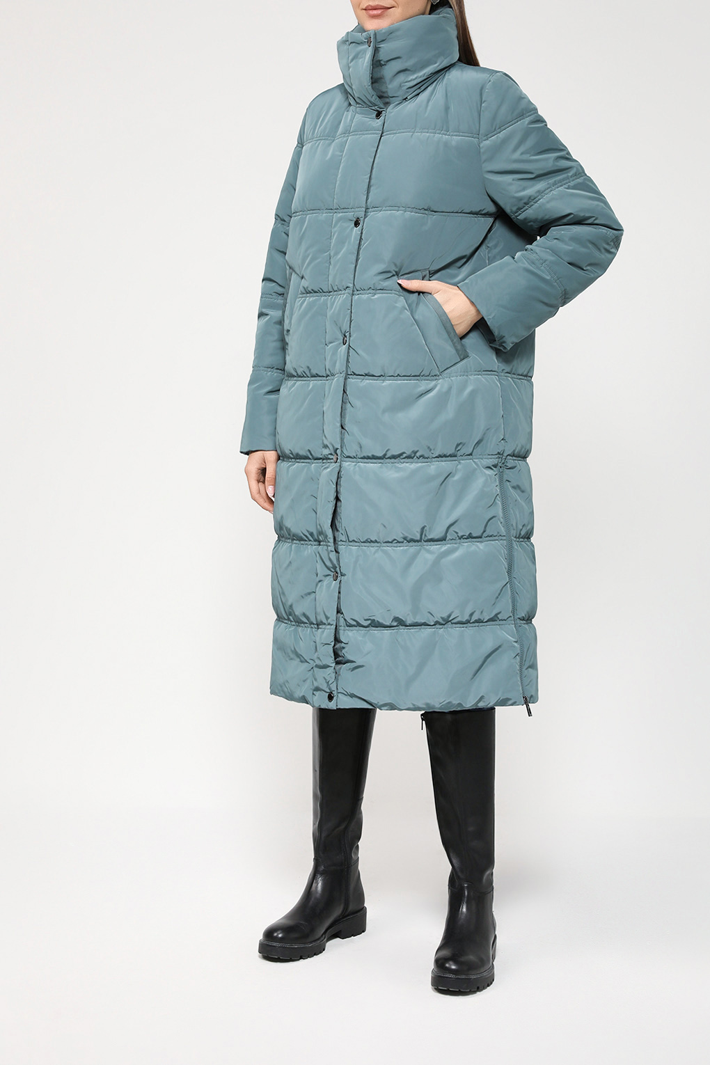 

Пальто женское Gerry Weber 250242-31142 бирюзовое 38, Бирюзовый, 250242-31142
