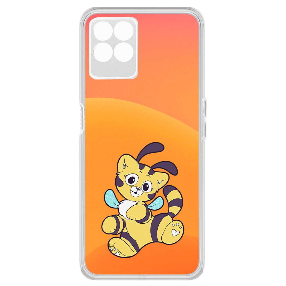 

Чехол-накладка Krutoff Clear Case Хаги Ваги - Кошка-Пчёлка для Realme 8i