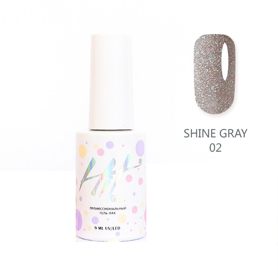 фото Гель-лак hit gel shine gray №02