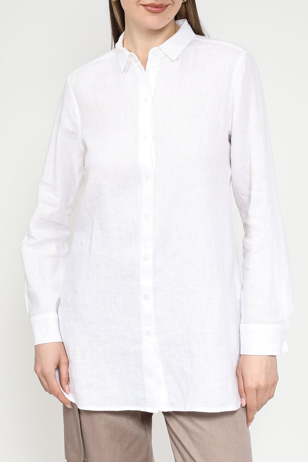 

Рубашка женская Gerry Weber 260018-66435 белая 44, Белый, 260018-66435
