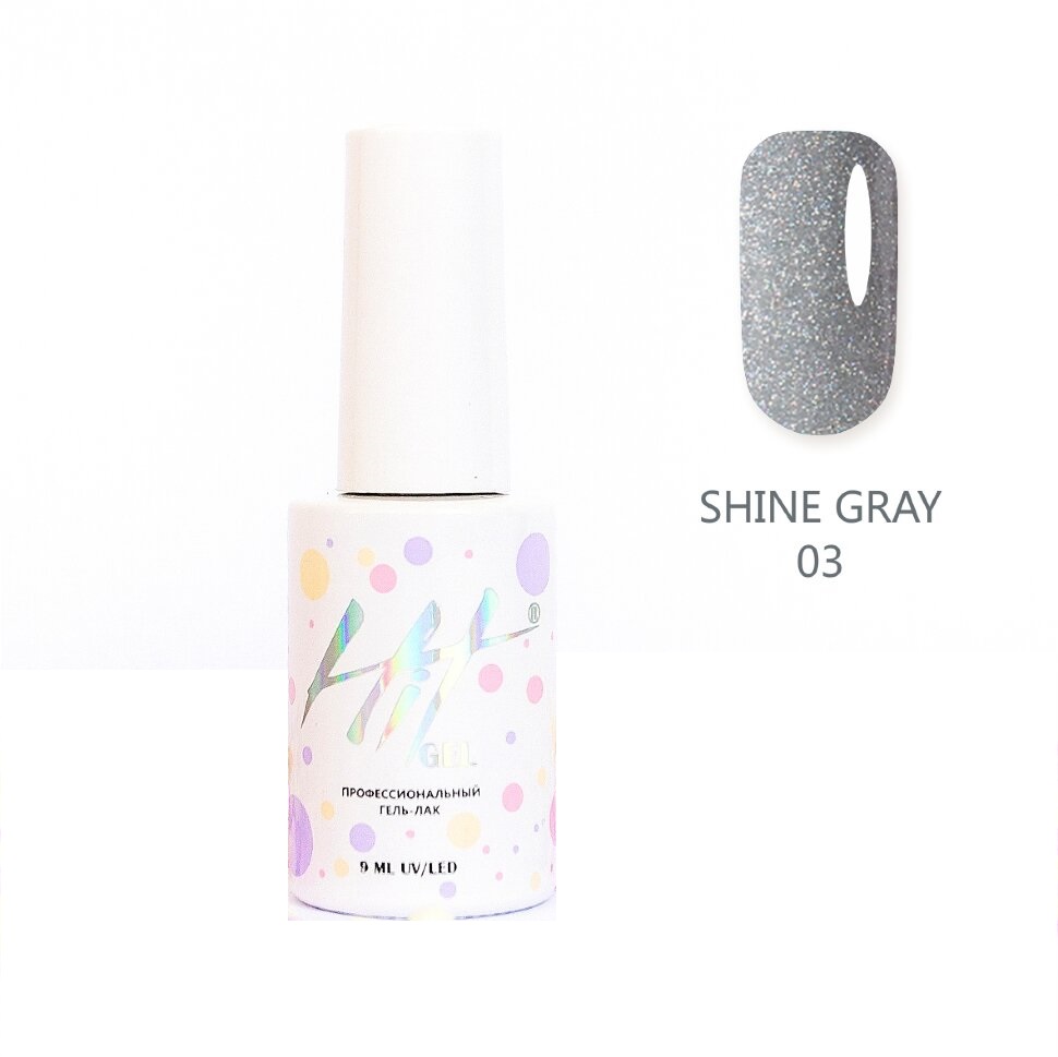 фото Гель-лак hit gel shine gray №03