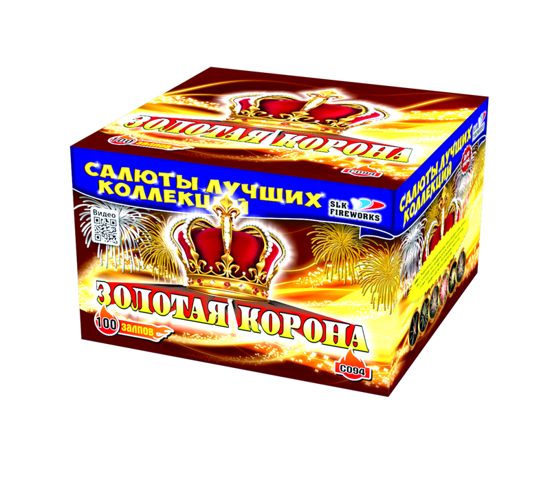 

Батарея салютов Slk fireworks фейерверк золотая корона C094, C094