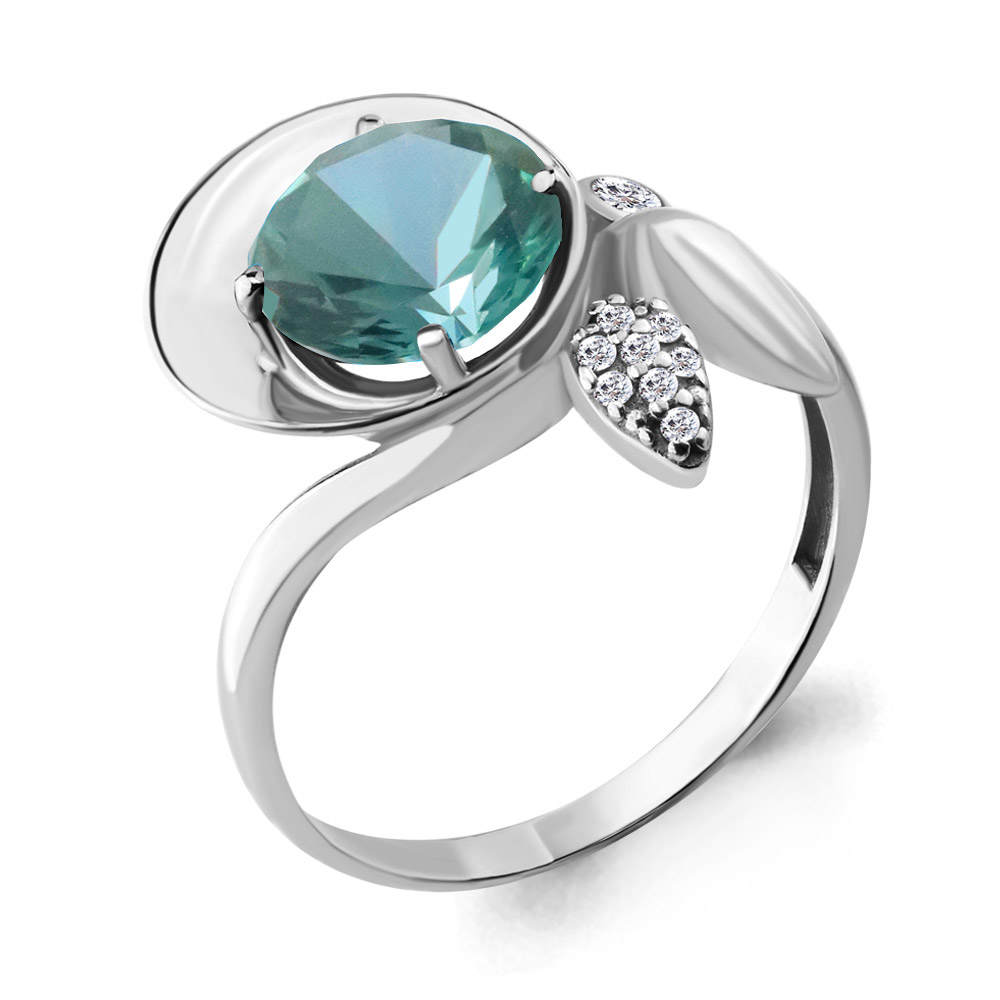 

Кольцо из серебра с турмалином р. , Aquamarine 6901988А_925_р, 6901988А_925_р