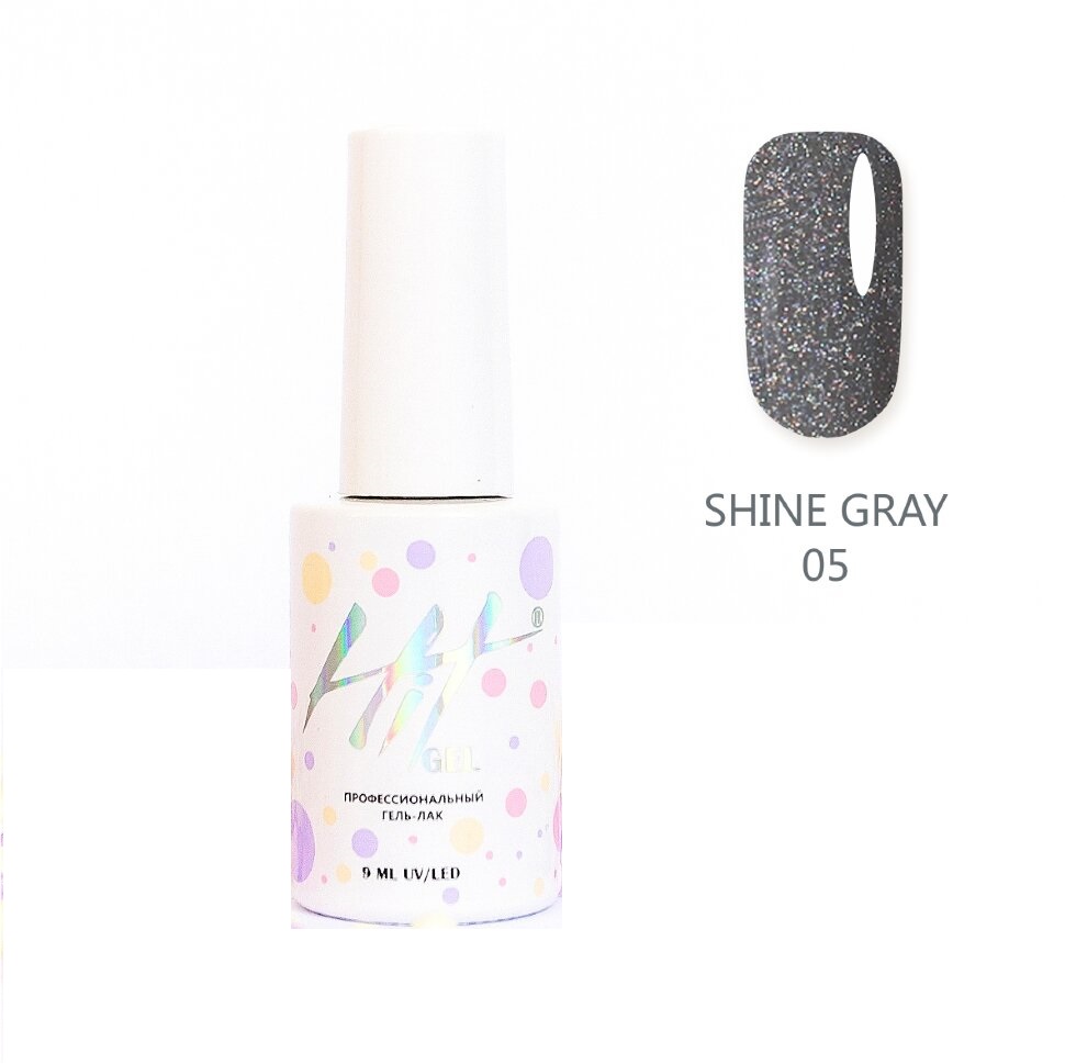 фото Гель-лак hit gel shine gray №05