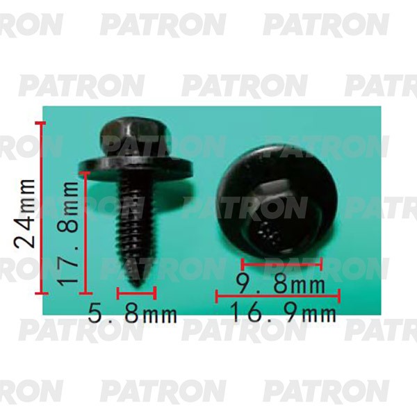 Винт металлический GM Применяемость: Болт T1=10.0, T2=17.0, F=5.5, L=18.0