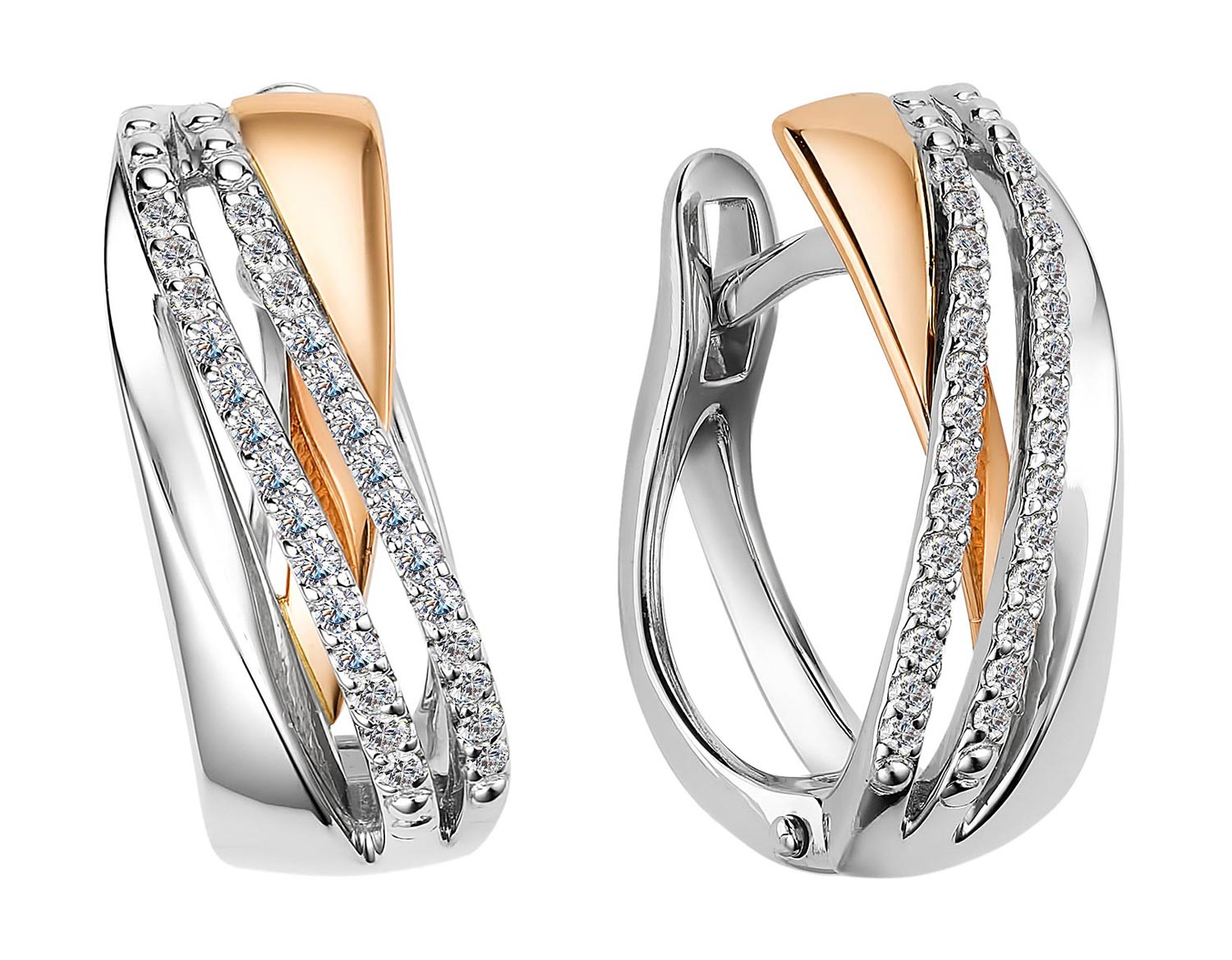 

Серьги из белого золота с бриллиантом АЛЬКОР 23849-100, 23849-100