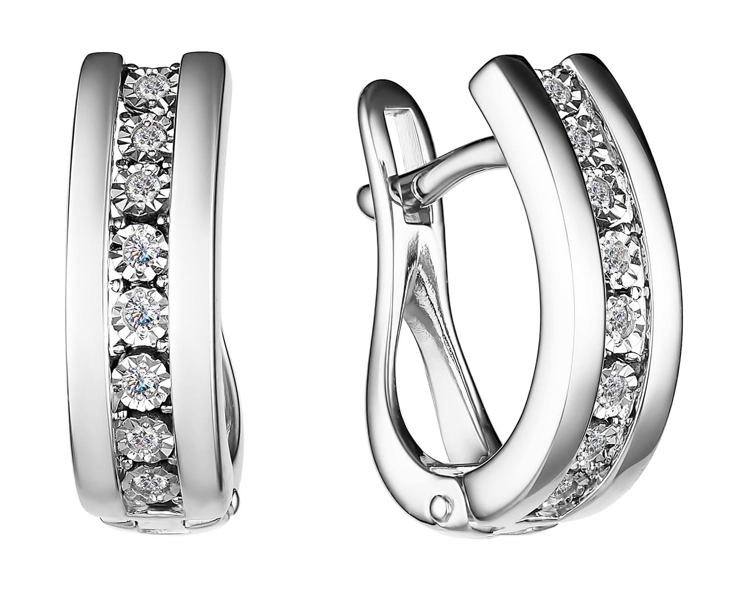 

Серьги из белого золота с бриллиантом АЛЬКОР 23948-200, 23948-200