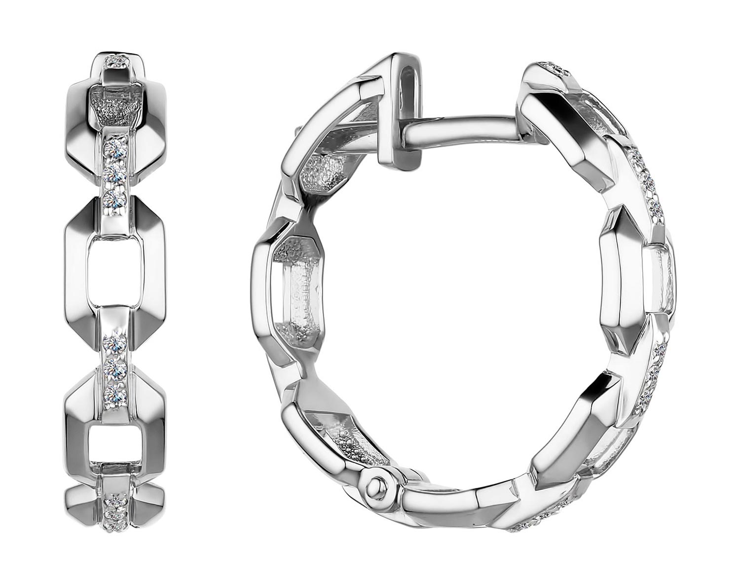 

Серьги из белого золота с бриллиантом АЛЬКОР 24013-200, 24013-200