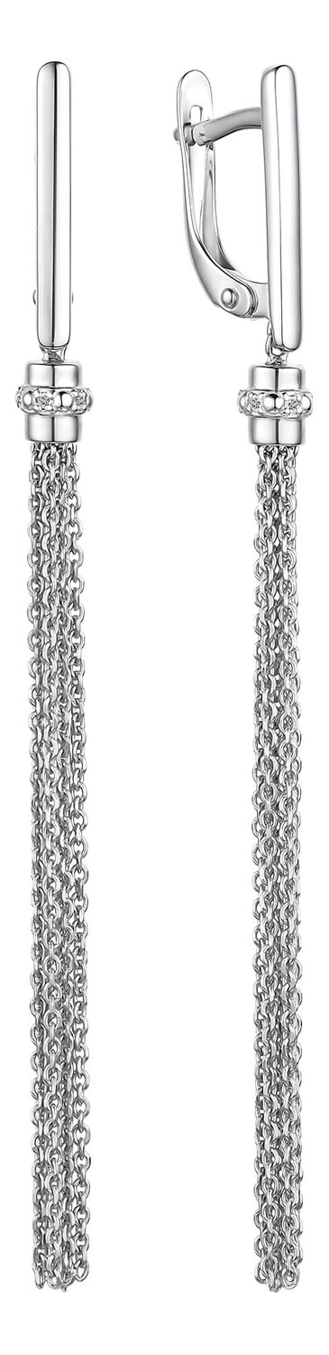 

Серьги из белого золота с бриллиантом АЛЬКОР 24202-200, 24202-200