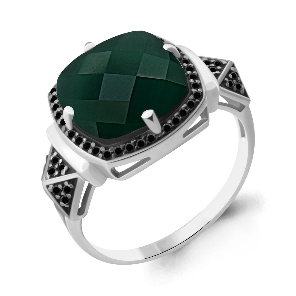 

Кольцо из серебра с агатом р.  Aquamarine 6902309Ч_925_р, 6902309Ч_925_р
