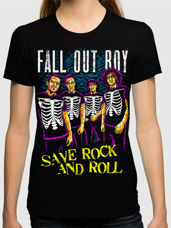 фото Футболка женская design heroes fall out boy черная 2xl