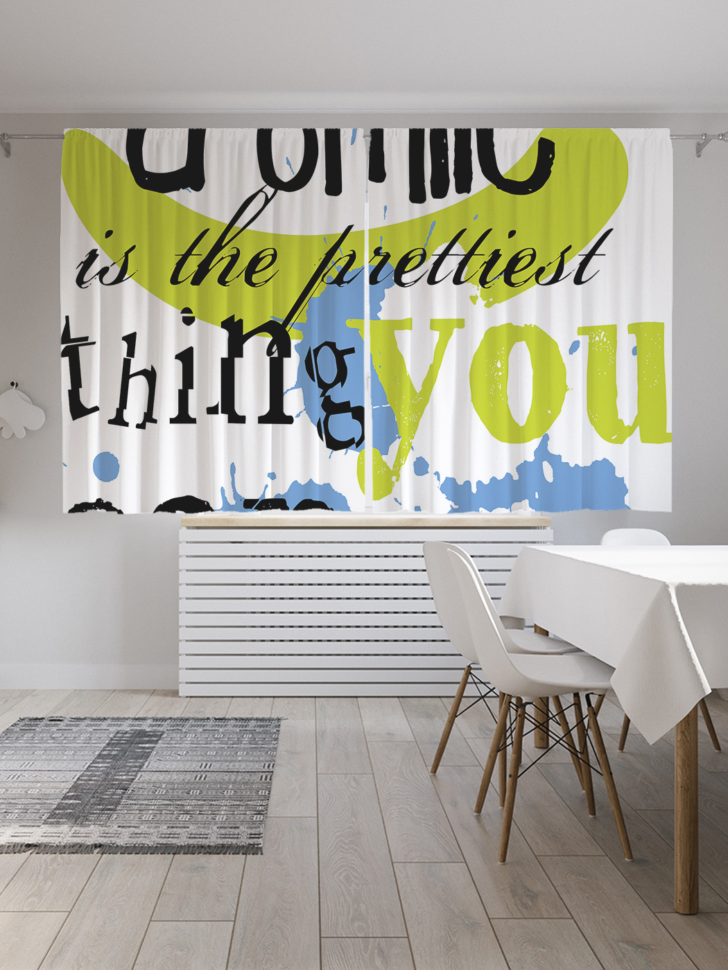 

Шторы JoyArty с фотопечатью "Улыбка - самая красивая вещь" из сатена, 290х180 см, Улыбка - самая красивая вещь