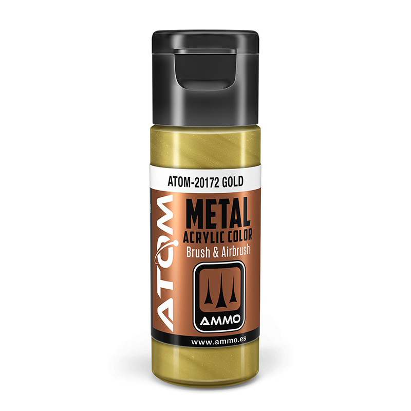 

Акриловая краска Ammo Mig Atom Color Metallic Золото Gold ATOM20172