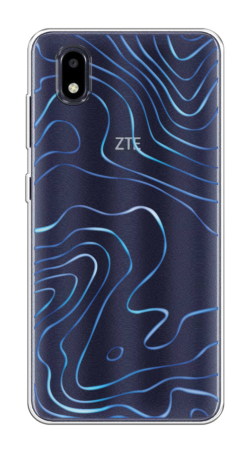 

Чехол на ZTE Blade A3 (2020) "Blue lines", Прозрачный;синий, 133650-1