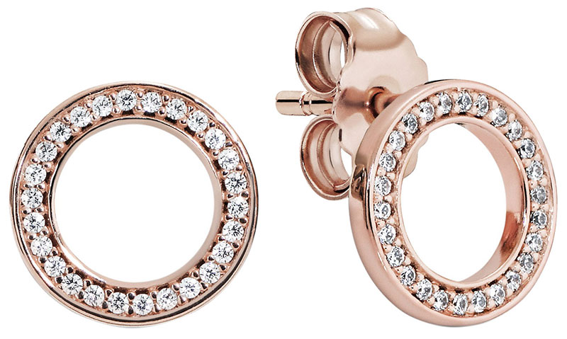 

Серьги-пусеты из серебра с фианитом Pandora 280585CZ, 280585CZ